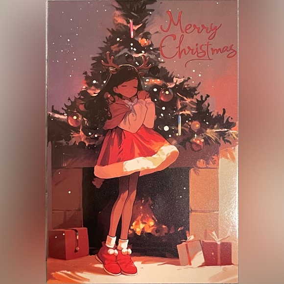 2 pcs Antique Postcard Cards Blank Christmas Greetings for Friends Relatives. - Picture 4 of 4